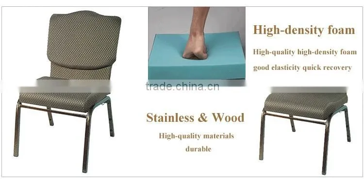 Stackable church chair comfortable design fabric church pews for sale