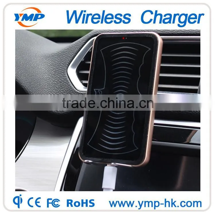 Aluminum magnetic car cell phone wireless charger