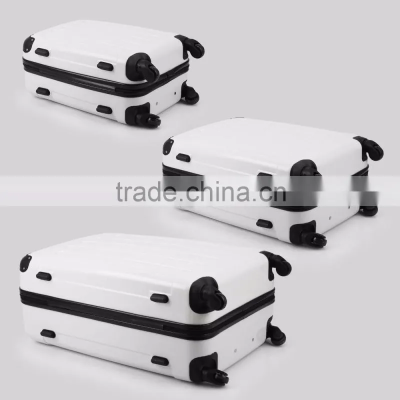 New 3PCS Silver Carry On Luggage Set Trolley Suitcase Travel Bag Spinner ABS PC