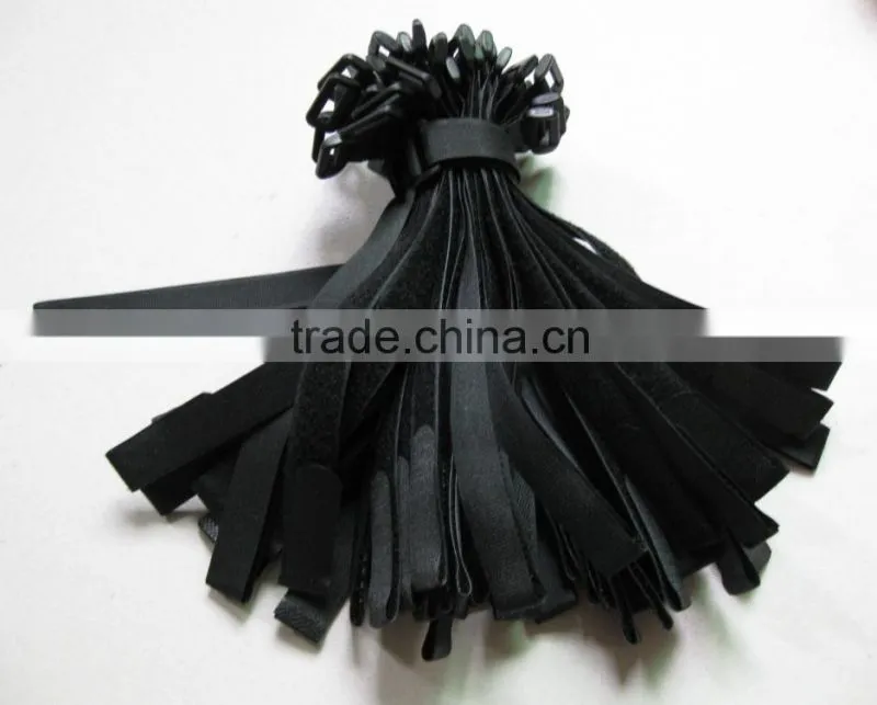 Custom hook and loop adjustable cable tie cable strap