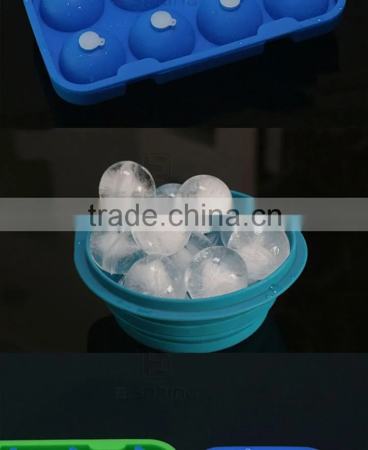 New 4.8cm diameter Silicone Ice Ball Cube Tray with small lid Freeze Mould Bar Jelly Chocolate Mold Maker