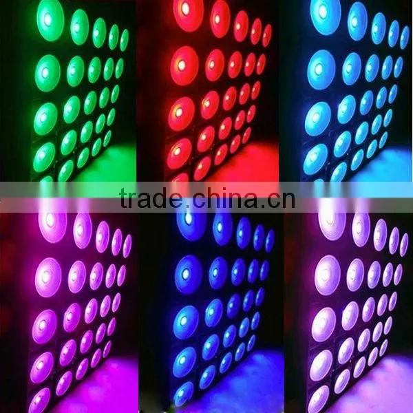 Factory lowest price 5x5 led blinder light 25x30W RGB tri-color led stage backdrop light