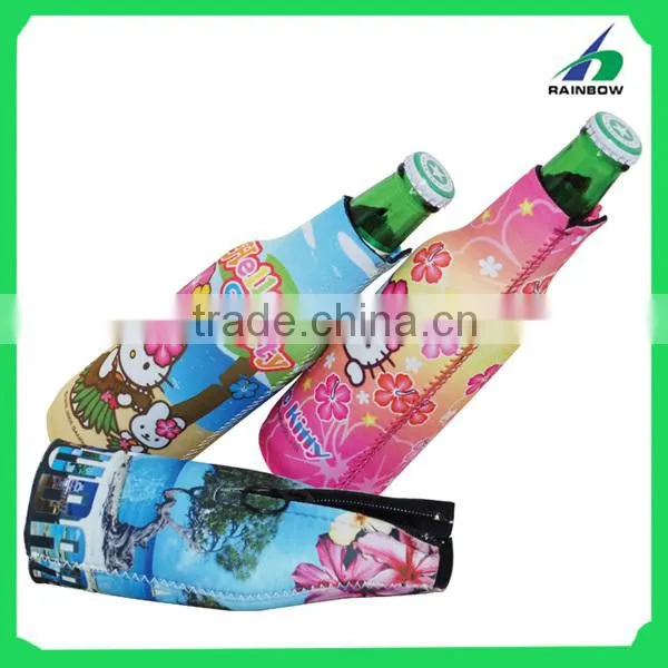 Neoprene zip up beer bottle cover