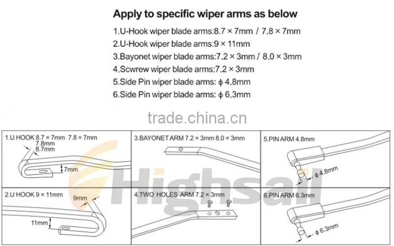 Universal Automobile Frame Wiper Blade