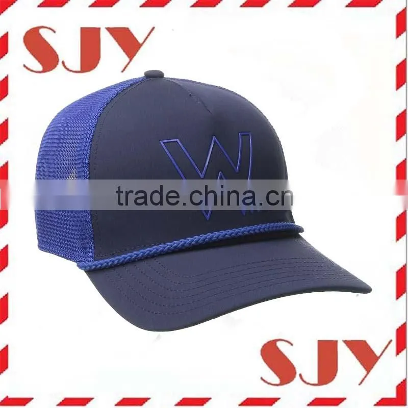 Adjustable Custom Camo Trucker Cap with Rope Front