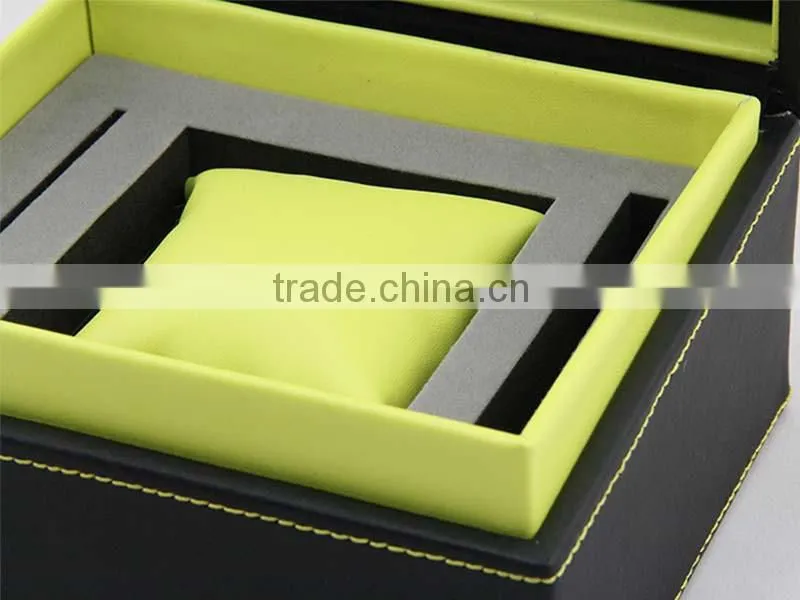 Luxury Pu leather sport Watch Box with leather pillow