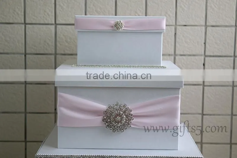 Elegant wedding fund money box with photo frame in handmade