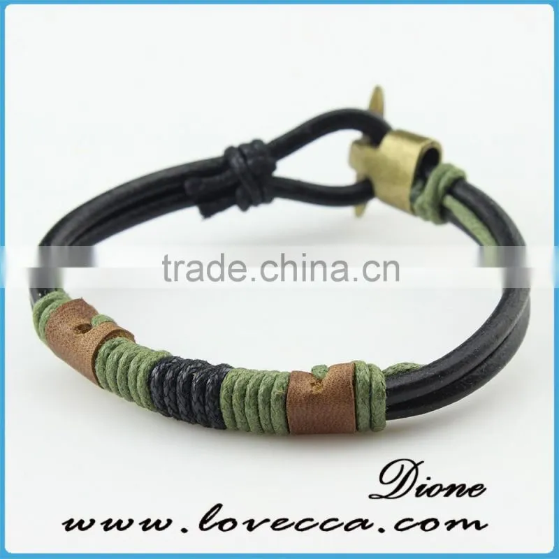 Fashion Jewelry wholesale !!! Unisex Charm Genuine leather bracelet