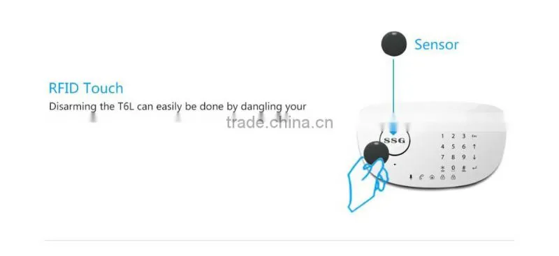 Forrinx supply touch screen pir motion phone call alarm home wireless security system dual net work with LED APP direct control