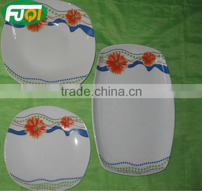 square dinner set