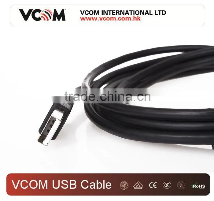 High Speed Black Color Gold Plated USB 2.0 Cable with Factory Price