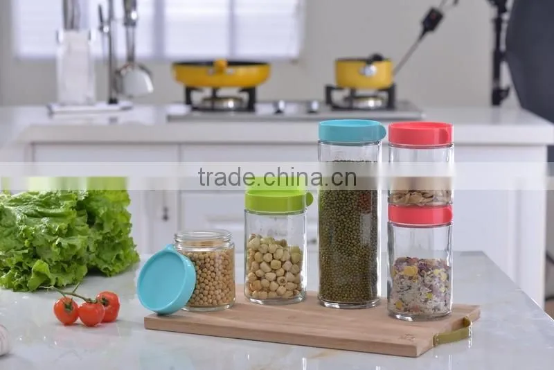 2016 Hot sale High Quality Glass food jar with lid