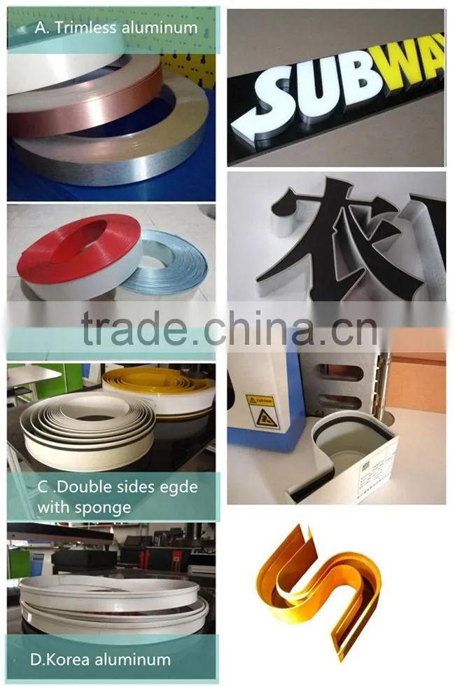 profile of aluminum with led letter sign