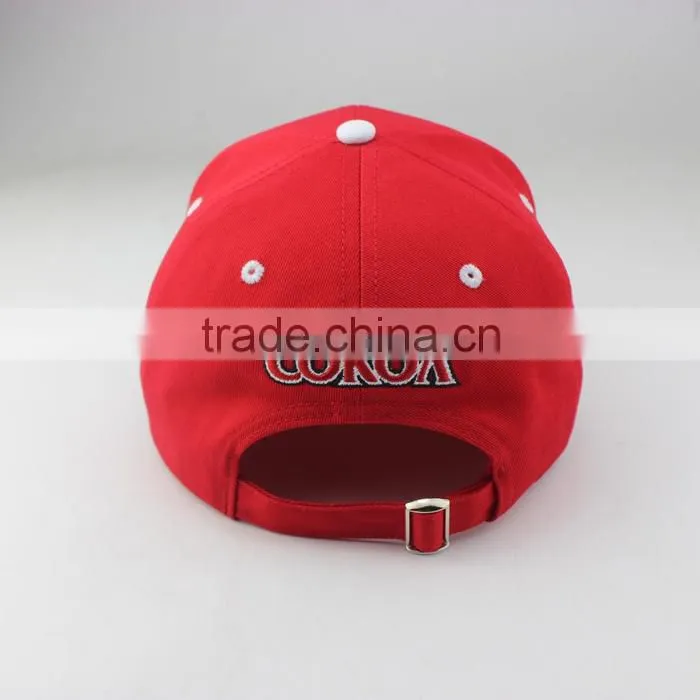 custom red baseball cap/custom baseball cap hats