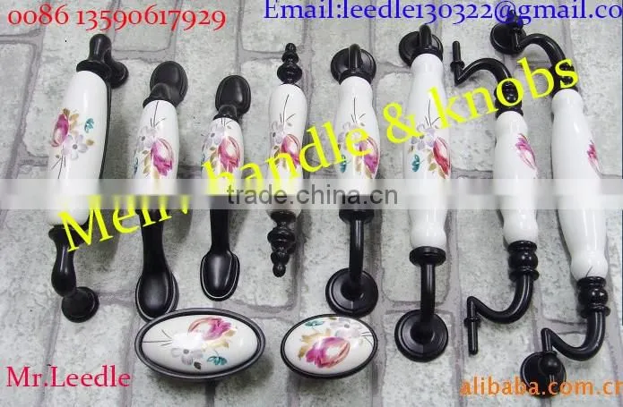 2017 square ceramic and zinc material colorful fancy furniture cabinet knobs