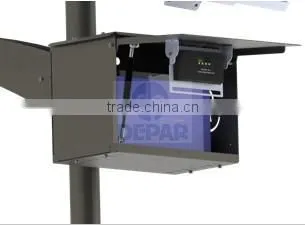 48W Solar Street Light 7m pole- ANAMBRA Series single arm round design homogenous lighting