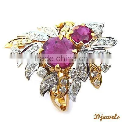 Natural Ruby Rings, Diamond Gold Rings, Diamond Jewellery