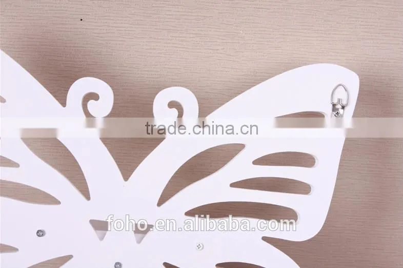 wooden shelf bathroom butterfly shape,Decorative modern display decorative wall decor shelf for sale