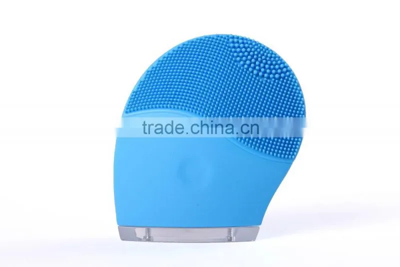 Natural Silicone Electric Facial Cleansing Brush Rechargeable Face Cleaning Brush