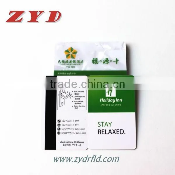 High quality pvc rfid card with magnetic strip/plastic smart cards with magnetic strip