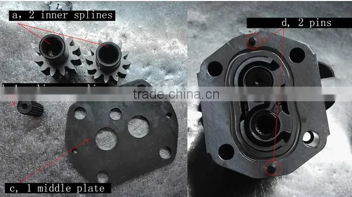 single pump to double gear pump parts kit