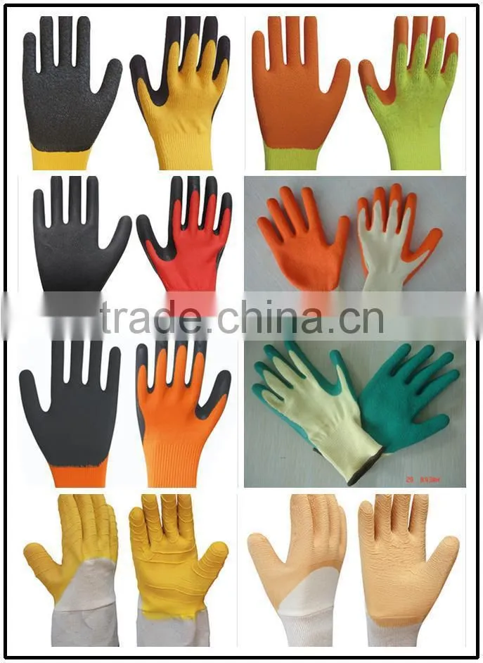 cheap latex coated safety work glove