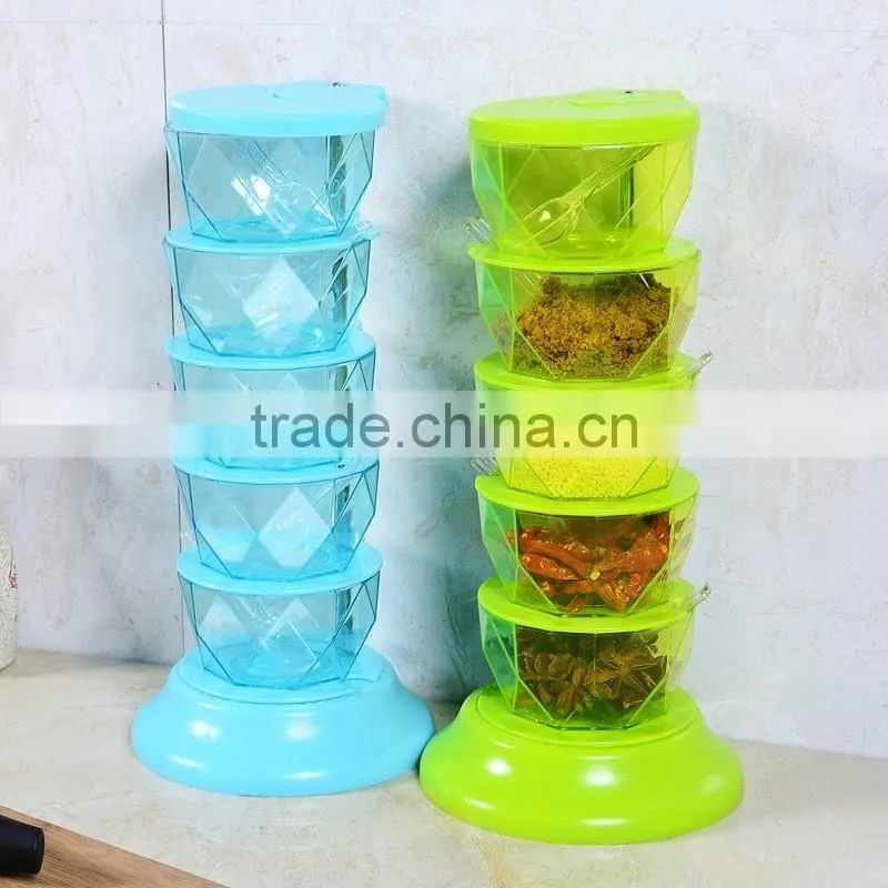 Acrylic Seasoning Box - Storage Container Condiment Jars