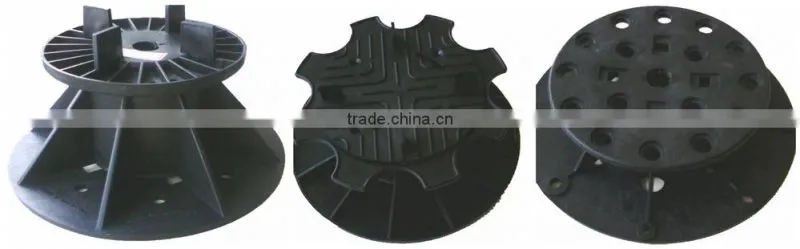 Outdoor adjustable plastic pedestals for marble support