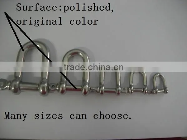 Forged U stainless steel lifting anchor chain Dee bow shackle price