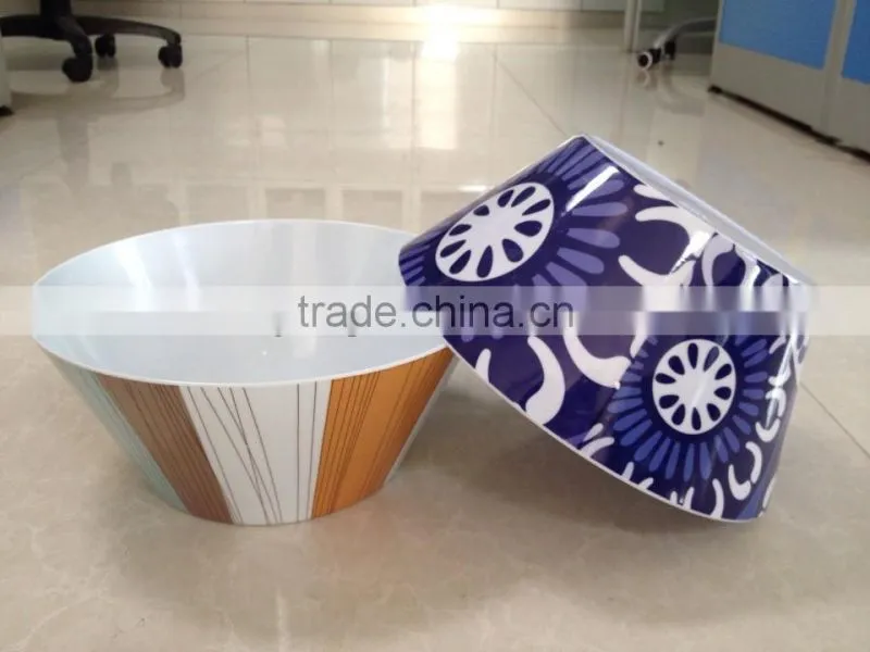 Printed melamine bowl,large