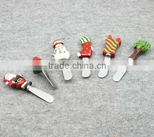christmas design loverly polyresin butter knife