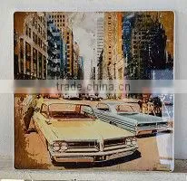 Custom printed mirror for home decor with beautiful artwork printed on mirror surface