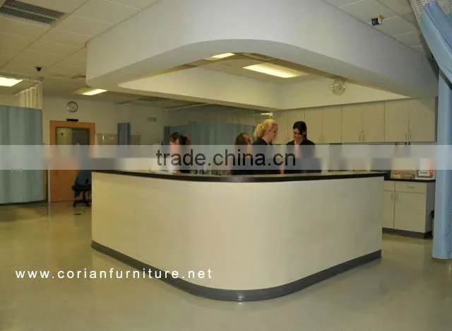 Solid surface chemical resistant laboratory bench worktops with sink