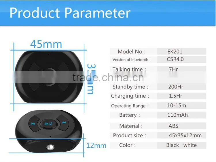 2017 3.5mm blutooth car handsfree car stereo bluetooth aux adapter