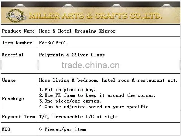 Antique Silver full length Dressing mirror FA-301P-01