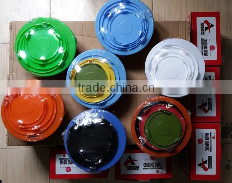 round patterned glass bowl set with decal logo design