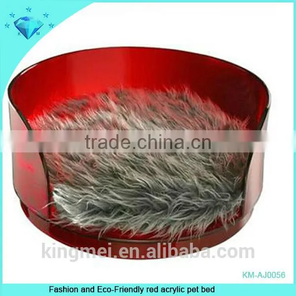 Hot Selling large capacity round acrylic pet bed for two dog