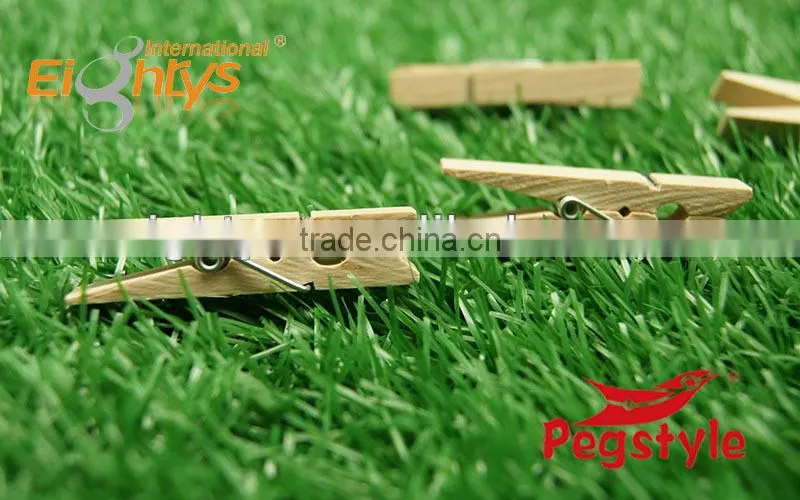 wooden pegswith logo clips clothespins