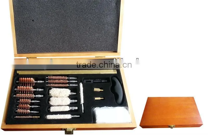 High quality gun cleaning kit in wooden box