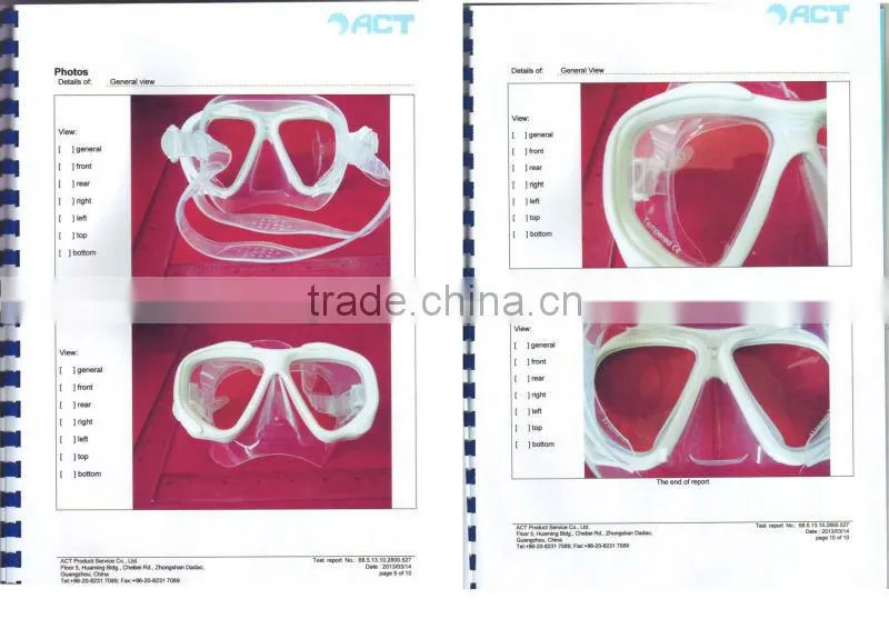 High Quality Scuba Diving Equipment Silicone Diving Mask (MM-2700)