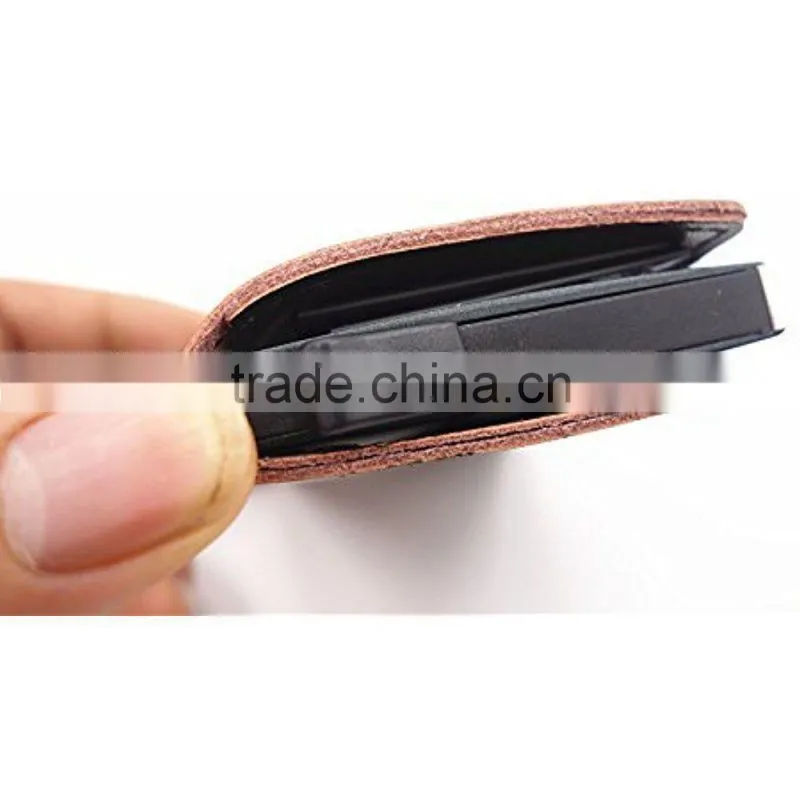 Aluminum PU Leather ID Credit Card RFID Protector Holder Case Purse Wallet