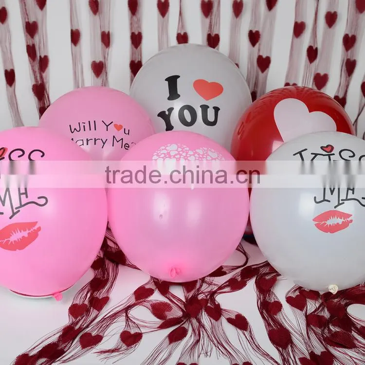 Printing Decoration Pearlized Metallic Party Latex Balloon, Inflatable Rubber Balloon Wedding Stag Decoration Balloon