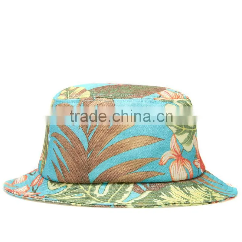 Spring Fashion Digital Printing Bucket Hat Custom Floral Bob Hat