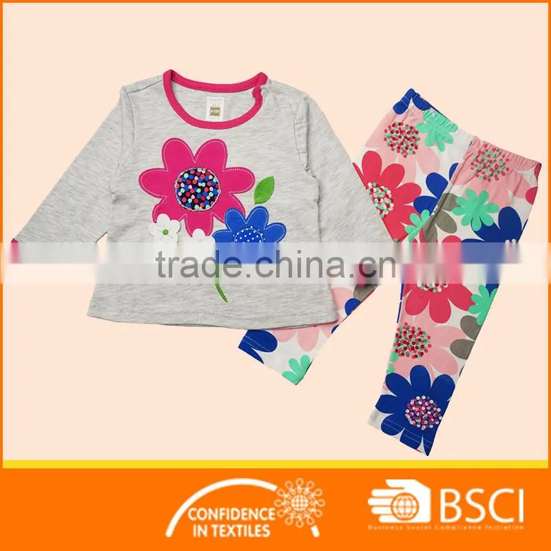 Attractive Baby Girl Pretty T Shirt+ Pant Kid 2 PCS Clothing Set