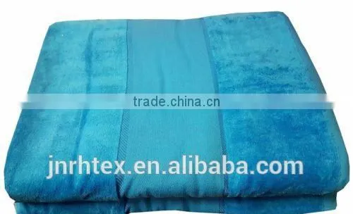 Customize logo 100% thin cotton velour bath towels