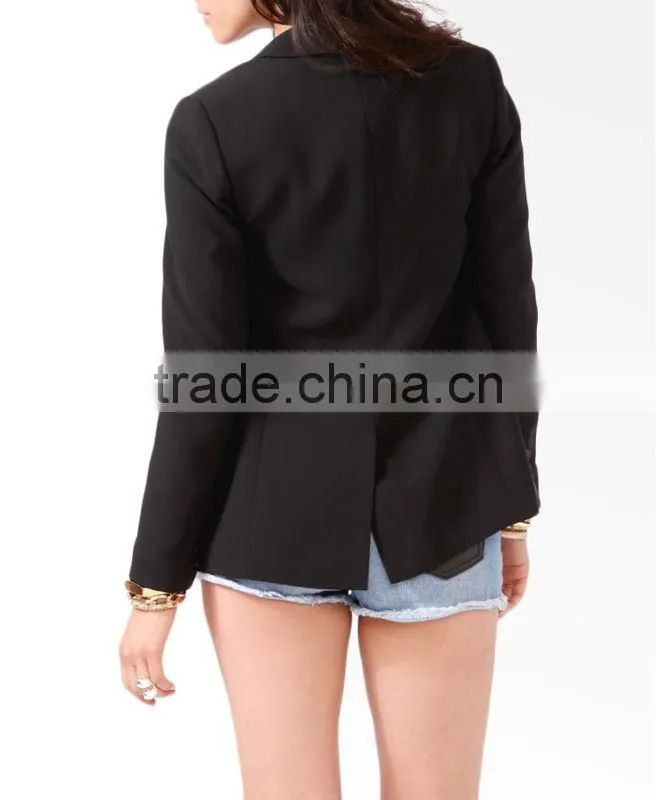 Longline Notched Lapel Blazer