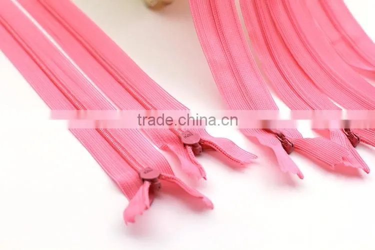 Eco-friendly Colorful 3# 30 cm Lace Tape Women Invisible Zipper
