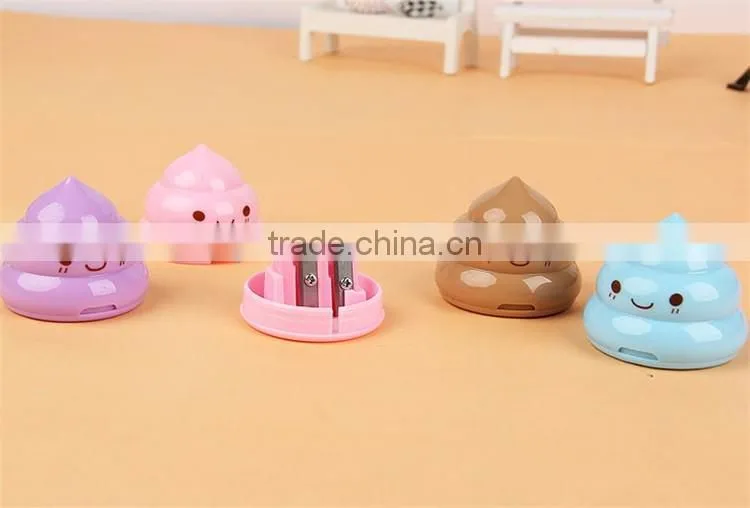 Korea Stationery Shit pencil sharpener Shape Double Orifice Double Pole Piece Office & School Supplies