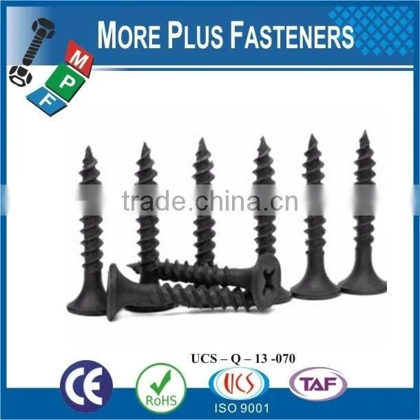Taiwan Galvanized Schnellbauschrauben Trockenbauschrauben Gypsum Black Phosphaed Bugle Head M3.5 #6 Collated Drywall Screws