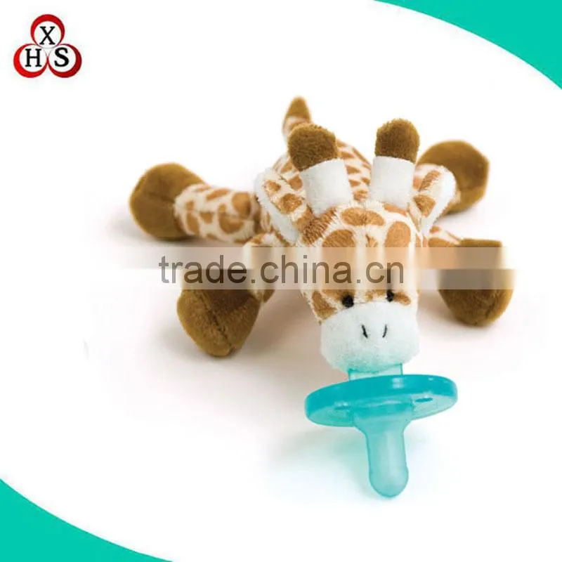 animal plush pacifier customized baby stuffed toys pacifier